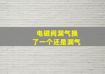 电磁阀漏气换了一个还是漏气