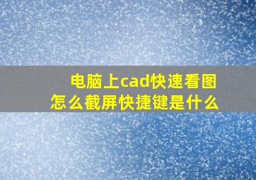 电脑上cad快速看图怎么截屏快捷键是什么