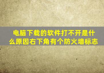 电脑下载的软件打不开是什么原因右下角有个防火墙标志