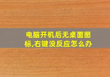 电脑开机后无桌面图标,右键没反应怎么办