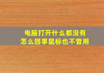 电脑打开什么都没有怎么回事鼠标也不管用