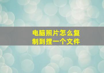 电脑照片怎么复制到捏一个文件