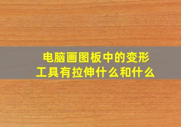 电脑画图板中的变形工具有拉伸什么和什么