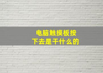 电脑触摸板按下去是干什么的