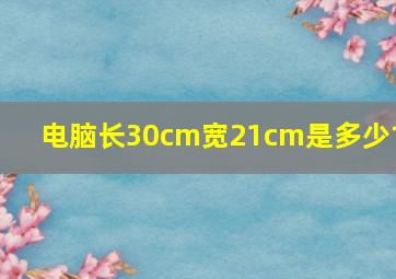 电脑长30cm宽21cm是多少寸