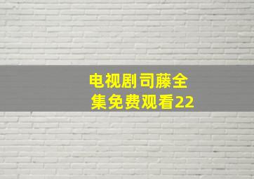 电视剧司藤全集免费观看22