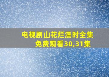 电视剧山花烂漫时全集免费观看30,31集