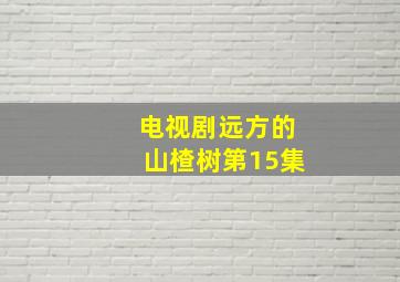 电视剧远方的山楂树第15集