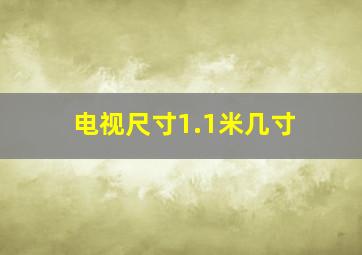 电视尺寸1.1米几寸