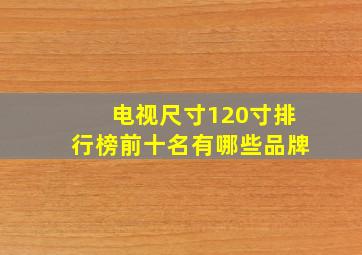 电视尺寸120寸排行榜前十名有哪些品牌