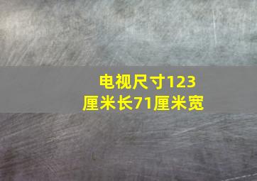 电视尺寸123厘米长71厘米宽