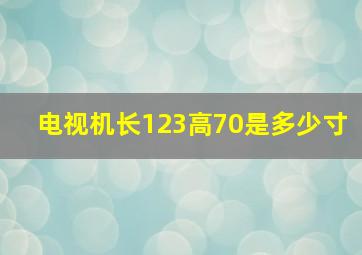 电视机长123高70是多少寸