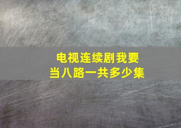 电视连续剧我要当八路一共多少集