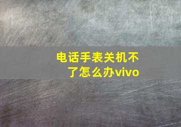 电话手表关机不了怎么办vivo