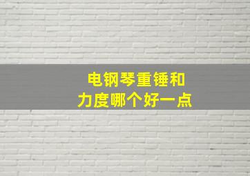 电钢琴重锤和力度哪个好一点