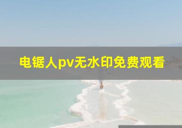 电锯人pv无水印免费观看