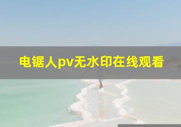 电锯人pv无水印在线观看