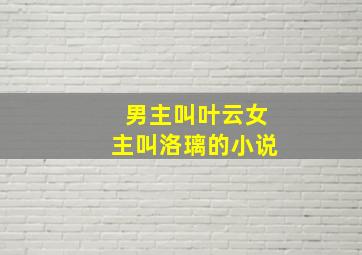 男主叫叶云女主叫洛璃的小说