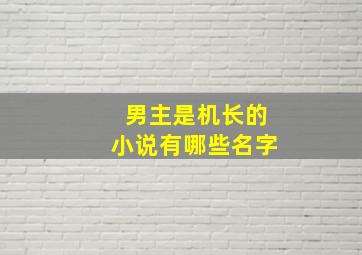 男主是机长的小说有哪些名字