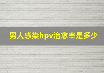 男人感染hpv治愈率是多少