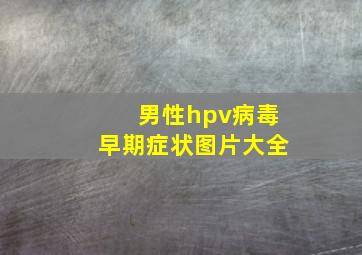 男性hpv病毒早期症状图片大全