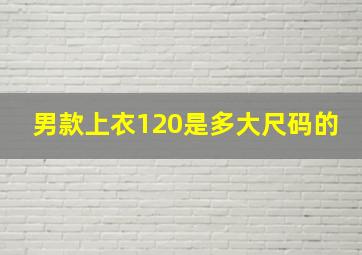 男款上衣120是多大尺码的