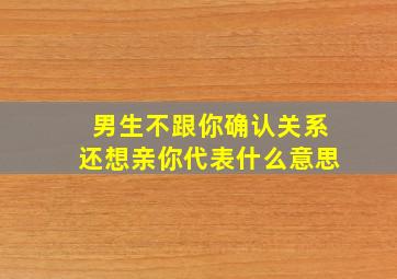 男生不跟你确认关系还想亲你代表什么意思