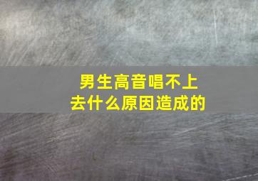 男生高音唱不上去什么原因造成的