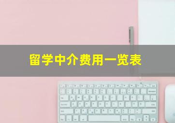 留学中介费用一览表