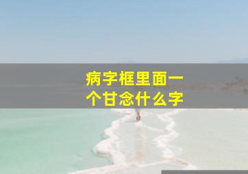 病字框里面一个甘念什么字