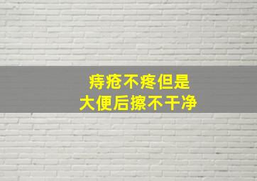 痔疮不疼但是大便后擦不干净