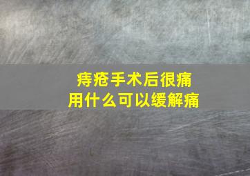 痔疮手术后很痛用什么可以缓解痛