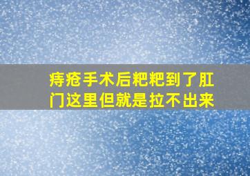 痔疮手术后粑粑到了肛门这里但就是拉不出来