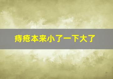 痔疮本来小了一下大了