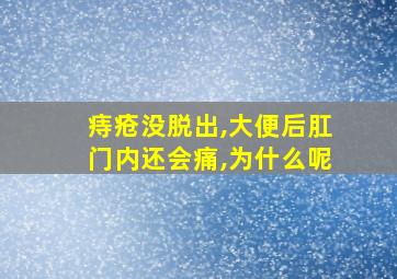 痔疮没脱出,大便后肛门内还会痛,为什么呢