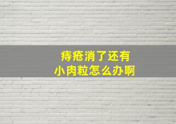 痔疮消了还有小肉粒怎么办啊