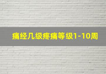 痛经几级疼痛等级1-10周