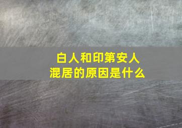 白人和印第安人混居的原因是什么