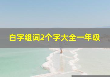 白字组词2个字大全一年级