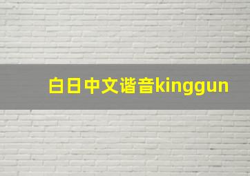 白日中文谐音kinggun