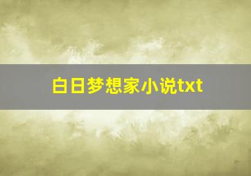 白日梦想家小说txt