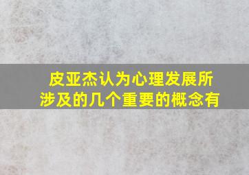 皮亚杰认为心理发展所涉及的几个重要的概念有