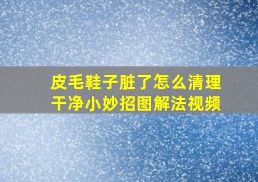 皮毛鞋子脏了怎么清理干净小妙招图解法视频