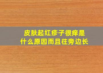 皮肤起红疹子很痒是什么原因而且往旁边长