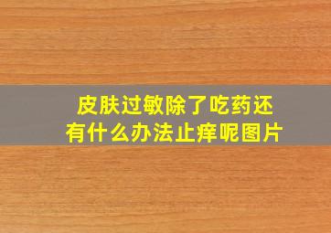 皮肤过敏除了吃药还有什么办法止痒呢图片