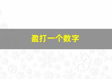 盈打一个数字