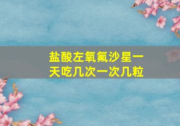 盐酸左氧氟沙星一天吃几次一次几粒