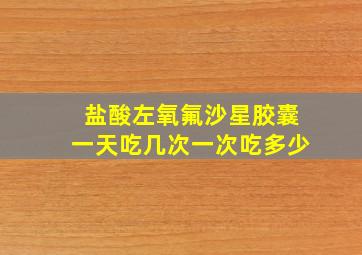 盐酸左氧氟沙星胶囊一天吃几次一次吃多少