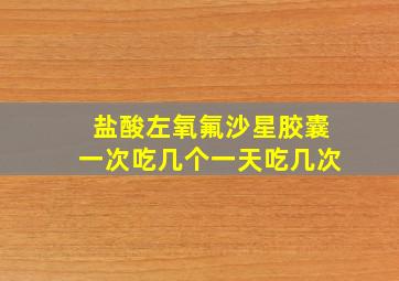 盐酸左氧氟沙星胶囊一次吃几个一天吃几次