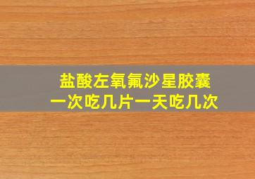 盐酸左氧氟沙星胶囊一次吃几片一天吃几次